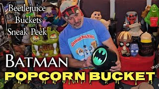 AMC Batman Popcorn Bucket and Cup plus Sneak Peek at Regal Cinema Beetlejuice Popcorn Buckets [upl. by Olin]