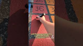 Painting 100 Board diyproject diy elementaryschool playground playgroundgames painting howto [upl. by Duvall]