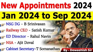 Appointment 2024 Current Affairs  Who Is Who 2024 Current Affairs  Important Appointments 2024 [upl. by Veronika]