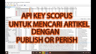 API Key Scopus Buat Mencari Artikel Jurnal Dengan Software Publish or Perish PoP [upl. by Chouest387]