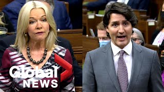 Trucker protests Trudeau faces heated Parliament once again after invoking Emergencies Act  FULL [upl. by Ressler400]