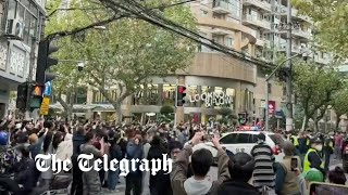 Antilockdown protests spread to Wuhan China [upl. by Yeliab271]