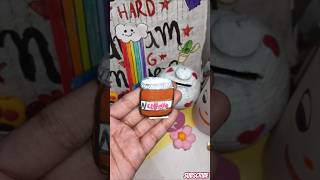 DIY Nutella jar fridge magnetfridgemagnetsmagnetyoutubeshortsshortstiktokdiynutella [upl. by Nacul650]