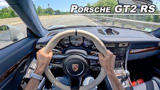 Porsche GT2 RS  Driving The 700hp RWD German Super Car POV Binaural Audio [upl. by Ikkiv]