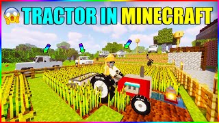 Making my farm with tractor in Minecraft  Minecraft Hindi gameplay [upl. by Atiken65]