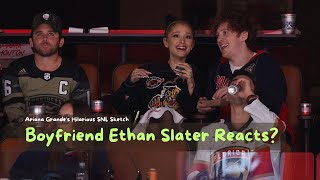 Ariana Grandes Hilarious SNL Sketch Leaves Fans in Stitches as Boyfriend Ethan Slater Reacts [upl. by Baalman]