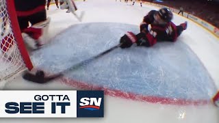 GOTTA SEE IT Jordan Martinook Saves Goal With Unreal Diving Effort [upl. by Swigart30]