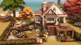 Cozy Lake House 🍂 Sims 4 Speed Build l No CC [upl. by Oirifrop527]