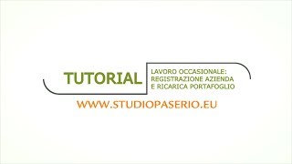 Tutorial  Lavoro Occasionale PrestO  Parte 1 Registrazione azienda e ricarica portafoglio [upl. by Ecirtra785]