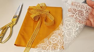 Summer Special yellow Trouser design with Pintucks and joint lace ख़ूबसूरत trouserPalazzo Design [upl. by Nivlam666]