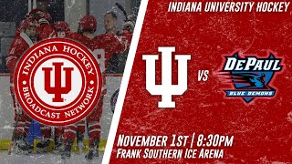 Indiana Hockey vs DePaul ACHA MD2 11124 [upl. by Akkire242]