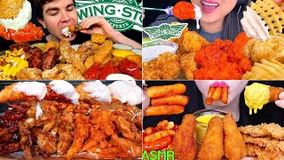 ASMR Chicken Wings Mukbang Compilation  Bonein amp Boneless wings  Satisfying eating sounds [upl. by Ateinotna]