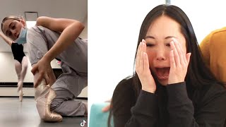 pointe shoe fitter reacts to BALLET TIK TOK PART 9 [upl. by Ahsilef]