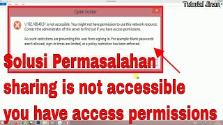 cara mengatasi gagal mengambil sharing is not accessible you have access permissions [upl. by Madriene]