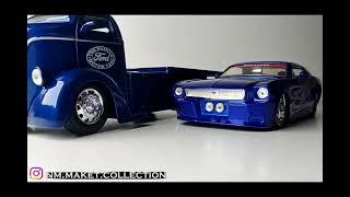 1947 Ford COE Flatbe amp 1965 Ford Mustang ماکت های فورد از برند جادا [upl. by Ahsirahc]