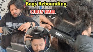 Boys Rebounding Kaise Karte Hai  Step By Step Tutorial Video 2024  Curly Hair  Sahil Barber [upl. by Cissej]