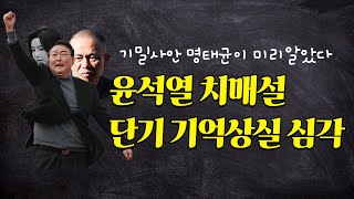 윤석열 치매설 기밀사안 명태균이 미리 알았다 [upl. by Assehc]