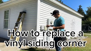 How to replace a vinyl outside corner [upl. by Nnaeirual763]