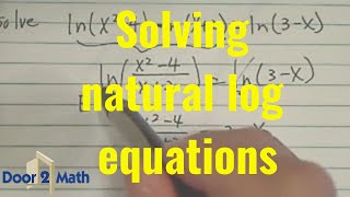 NATURAL LOG EQUATION  How to Find X in an Exponential Equation  PreCalculus [upl. by Ollayos451]