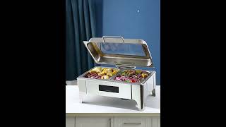 FTS Food Warmer Fuel Oblong Pan Saving Stainless Steel Set Chafing Dish Buffet [upl. by Balliett]