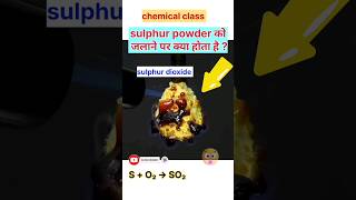 what happened when sulphur powder burn in airsulphur powderchemicalclassexperiment shorts [upl. by Zolly]