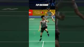 Berapa lama waktu bisa backhand begini 🤯 badminton [upl. by Annawoj]