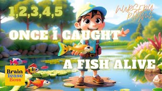 12345  Once I Caught A Fish Alive  Animated Nursery Rhyme for Kids  Nursery Rhymes  CoComelon [upl. by Llecrad]