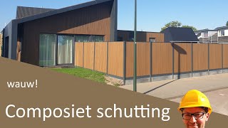 Composiet schutting onderhoudsvrij  Zelf Een Huis Bouwen [upl. by Akzseinga548]