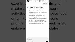 What is hedonism [upl. by Nilam]