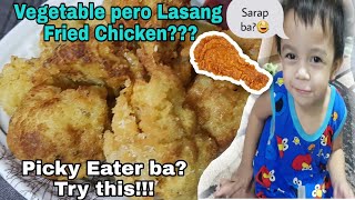 V2 Vegetables pero Lasang Fried Chicken  Fried Cauliflower  Villarosa Fam Channel [upl. by Arahk]