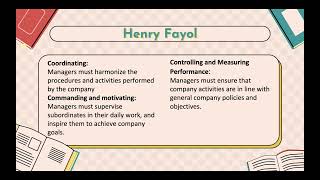 Functions of a Manager by Henry Fayol  As Level Business  Syllabus 2023 [upl. by Checani]