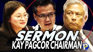 PAGCOR chairman Tengco sinermonan ni Gatchalian 23b POGO tax kapalit ang mga krimen at sindikato [upl. by Ycnan]