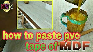 how to paste pvc tape of mdfHow to edge banding MDF doorMDF darvaja ko tape Kaise Lagai Jaati Hai [upl. by Brice]