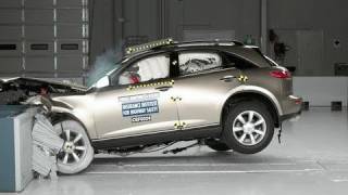 2003 Infiniti FX moderate overlap IIHS crash test [upl. by Clarke]