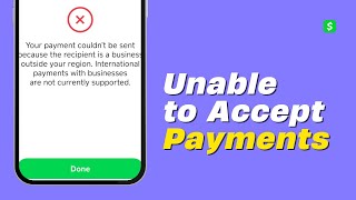 How to Fix The Recipients Account is Unable to Accept Payments Cash App [upl. by Anitteb]