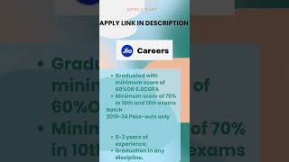 JIO Biggest Hiring  OFF Campus Drive For 2024 2023 2022 Batch  Fresher [upl. by Inej]