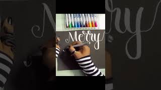 Merry Christmas Calligraphy [upl. by Nylarac]