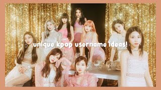 unique kpop username ideas  ★ [upl. by Olenta]