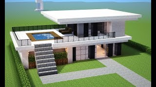 Minecraft Tutorial como fazer uma CASA MODERNA para sua cidade [upl. by Aderf805]