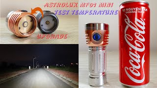 Astrolux MF01 Mini Copper 5500 Lumens  Test The Temperature  Best Value 2020 [upl. by Dnaloy]