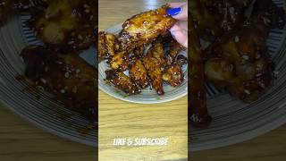 TeriyakiBbq wings ✨ wings chicken teriyaki food quickrecipes cookwithme pratiktarifler [upl. by Buiron]