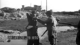 Severe Damage To Valognes France German POWs Wrecked Buildings Cherbourg 06271944 full [upl. by Neruat494]