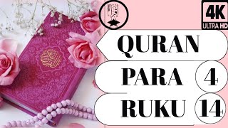 para 4 Ruku14  quran tilawat with arabic text quran [upl. by Rehpotsirhk]