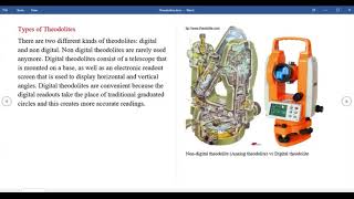 Surveying2 lecture 3 theodolite2 [upl. by Alboran595]