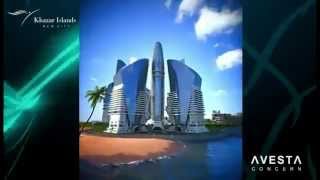 Baku Khazar Islands  New city Azerbaijan Tower [upl. by Weintrob710]