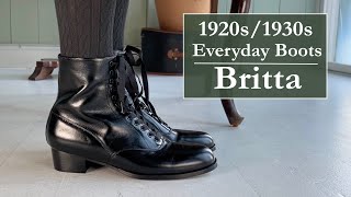 Traditional 1920s1930s Inspired LaceUp Boots  Britta [upl. by Macknair]