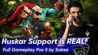 Saksa Huskar Hard Support Pos 5 735b  Dota 2 Pro Gameplay [upl. by Dalila]