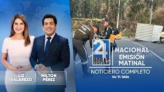 Noticiero de Ecuador Emisión Matinal 4112024 [upl. by Nilok]