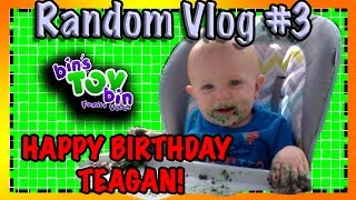 Bins Toy Bin Family Random Vlog 3 Teagan Turns One [upl. by Eikciv]