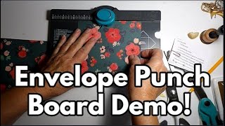 Envelope Punch Board Demo papercrafting turorial handmadeenvelope [upl. by Buff646]